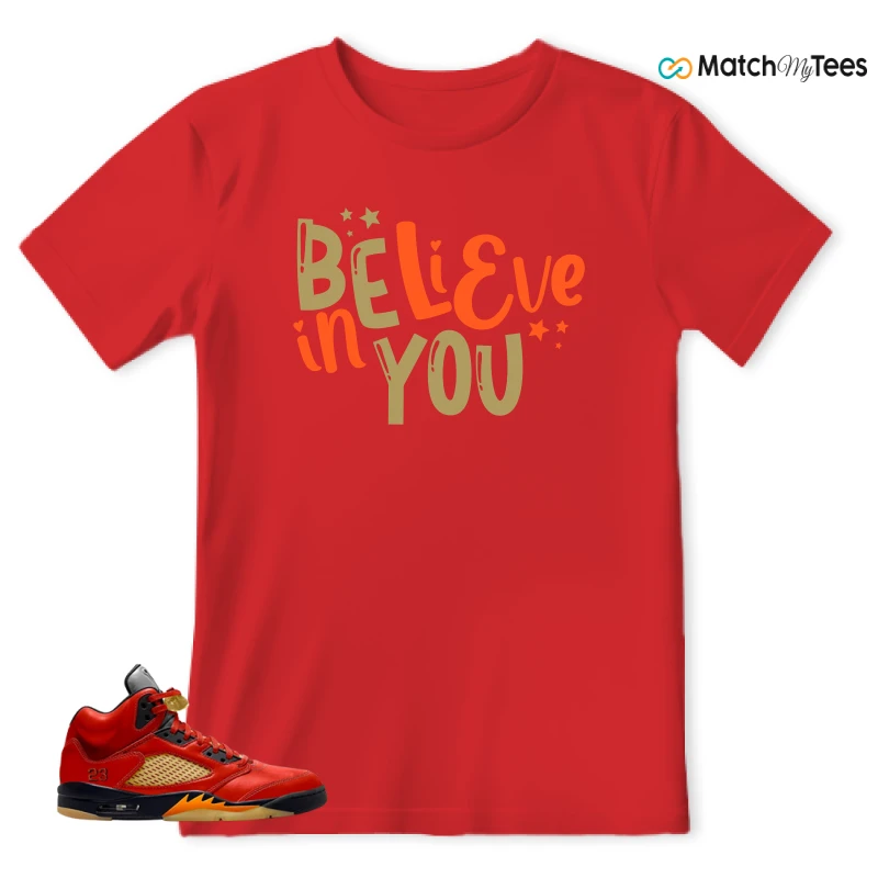 NIKE AIR JORDAN 5 RETRO DUNK ON MARS (WOMEN'S) SNEAKER Matching Tees t-shirt