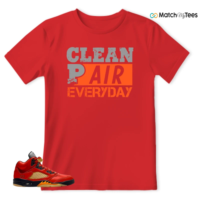 NIKE AIR JORDAN 5 RETRO DUNK ON MARS (WOMEN'S) SNEAKER Matching Tees T-shirt for Men