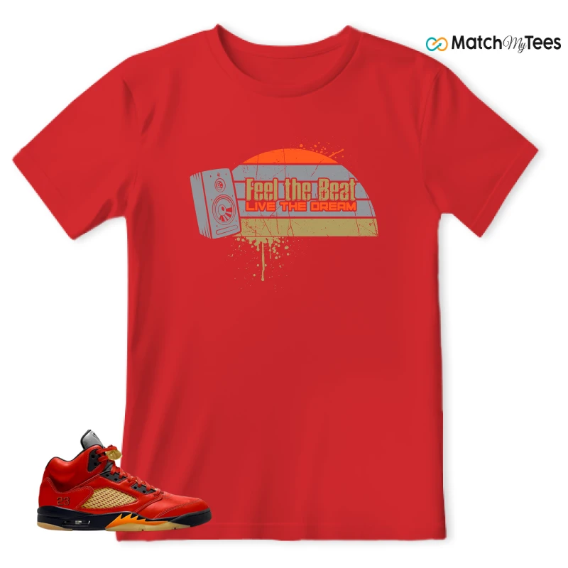 NIKE AIR JORDAN 5 RETRO DUNK ON MARS (WOMEN'S) SNEAKER Matching Tees t-shirt