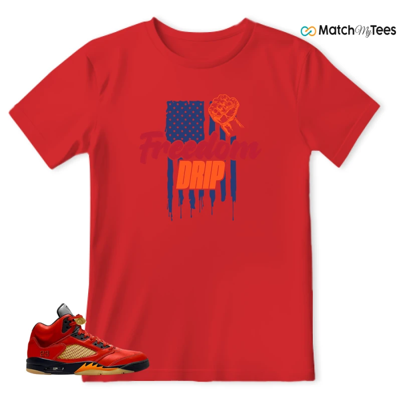 NIKE AIR JORDAN 5 RETRO DUNK ON MARS (WOMEN'S) SNEAKER Matching Tees t-shirt