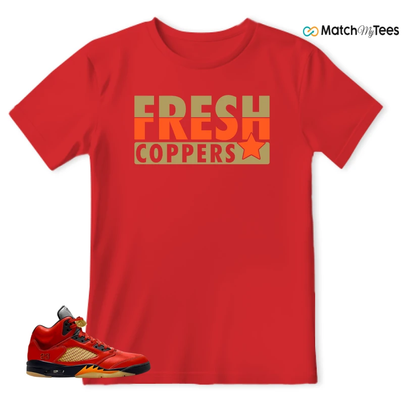 NIKE AIR JORDAN 5 RETRO DUNK ON MARS (WOMEN'S) SNEAKER Matching Tees t-shirt