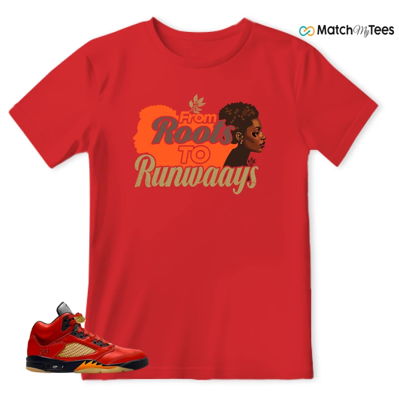 NIKE AIR JORDAN 5 RETRO DUNK ON MARS (WOMEN'S) SNEAKER Matching Tees t-shirt