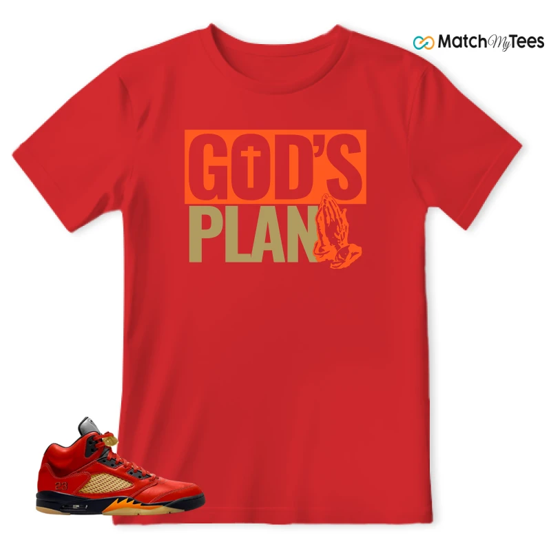 NIKE AIR JORDAN 5 RETRO DUNK ON MARS (WOMEN'S) SNEAKER Matching Tees T-shirt for Men