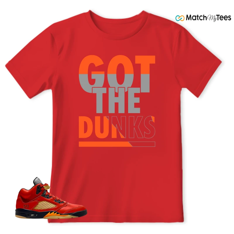 NIKE AIR JORDAN 5 RETRO DUNK ON MARS (WOMEN'S) SNEAKER Matching Tees t-shirt