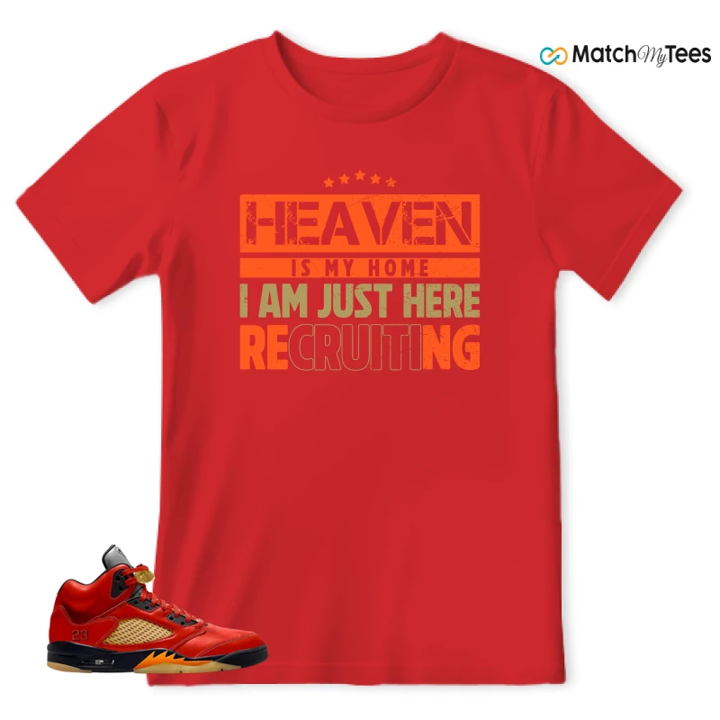 NIKE AIR JORDAN 5 RETRO DUNK ON MARS (WOMEN'S) SNEAKER Matching Tees t-shirt