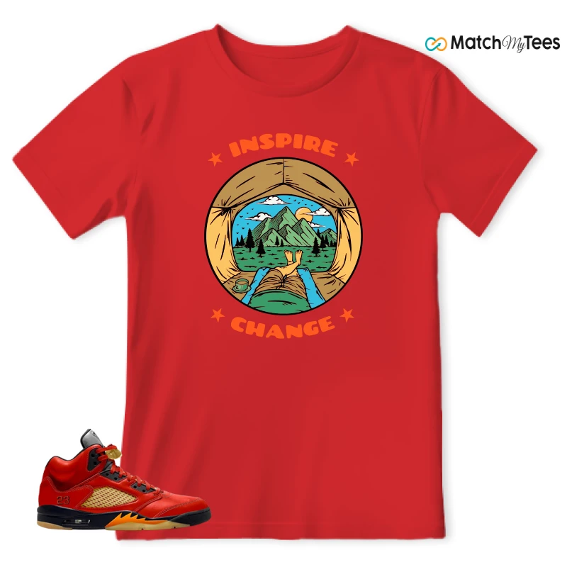 NIKE AIR JORDAN 5 RETRO DUNK ON MARS (WOMEN'S) SNEAKER Matching Tees t-shirt