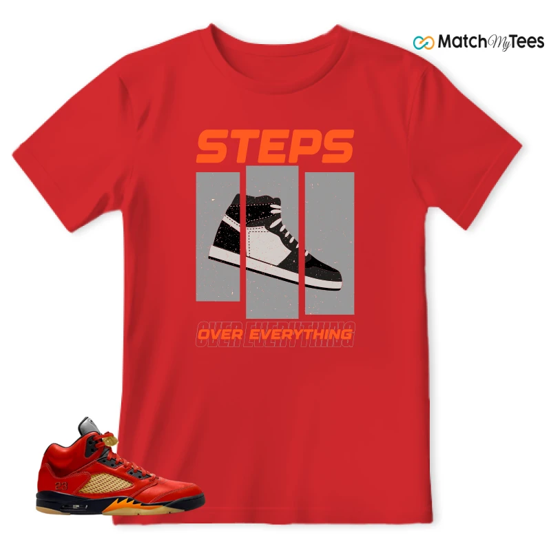 NIKE AIR JORDAN 5 RETRO DUNK ON MARS (WOMEN'S) SNEAKER Matching Tees t-shirt