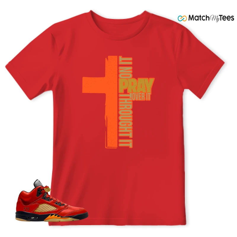 NIKE AIR JORDAN 5 RETRO DUNK ON MARS (WOMEN'S) SNEAKER Matching Tees T-shirt for Men