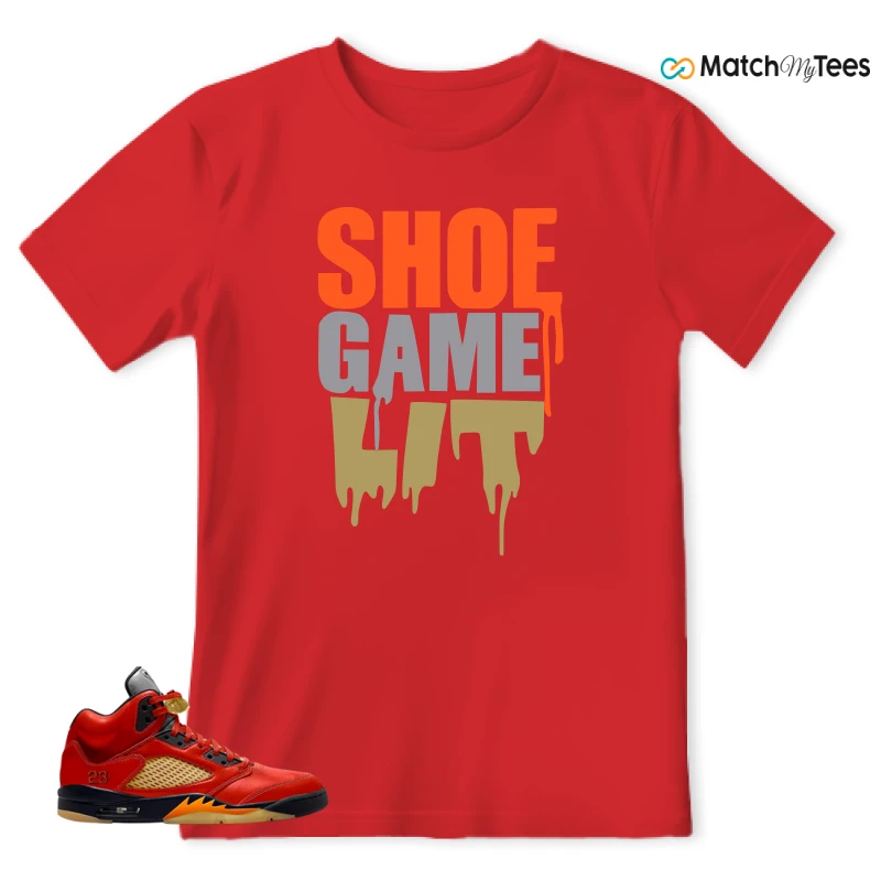 NIKE AIR JORDAN 5 RETRO DUNK ON MARS (WOMEN'S) SNEAKER Matching Tees t-shirt