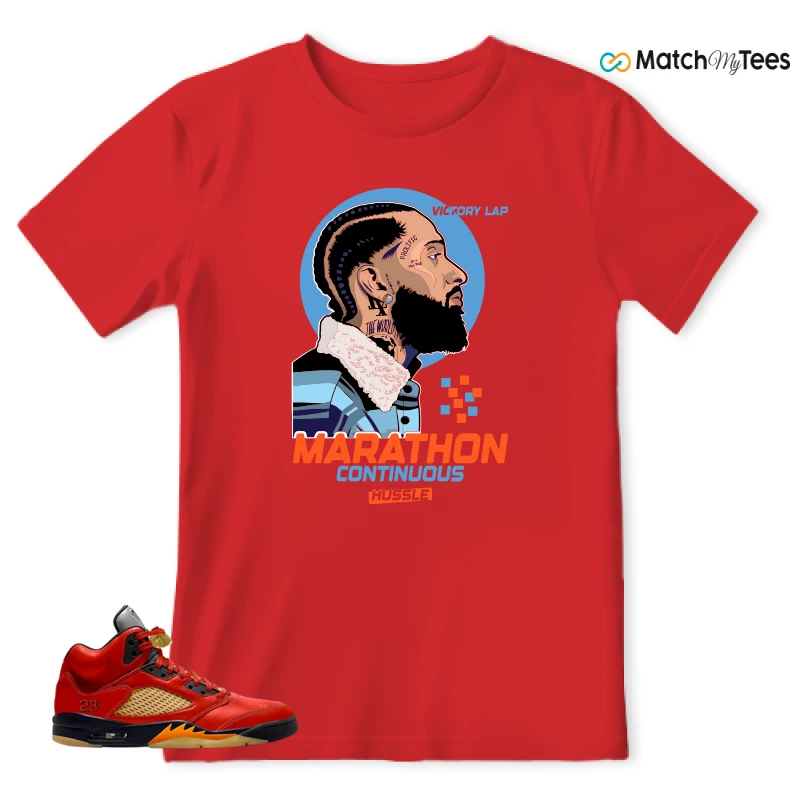 NIKE AIR JORDAN 5 RETRO DUNK ON MARS (WOMEN'S) SNEAKER Matching Tees t-shirt