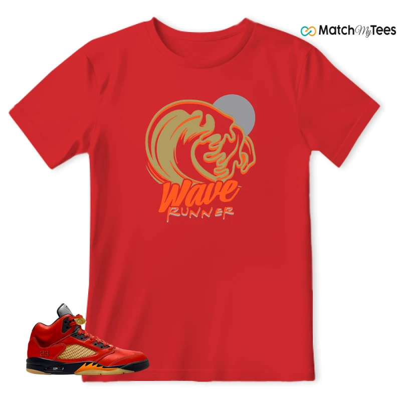 NIKE AIR JORDAN 5 RETRO DUNK ON MARS (WOMEN'S) SNEAKER Matching Tees T-shirt for Men
