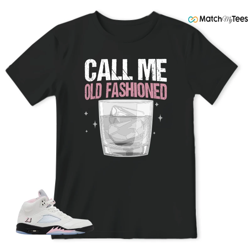 NIKE AIR JORDAN 5 RETRO MEDIUM SOFT PINK SNEAKER Matching Tees t-shirt