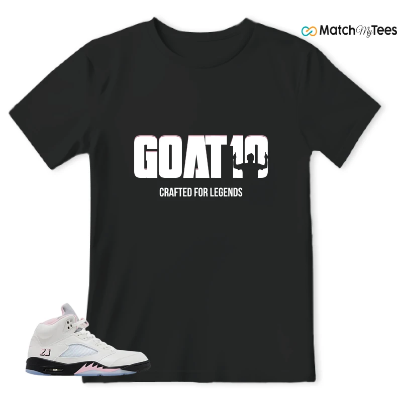 NIKE AIR JORDAN 5 RETRO MEDIUM SOFT PINK SNEAKER Matching Tees t-shirt