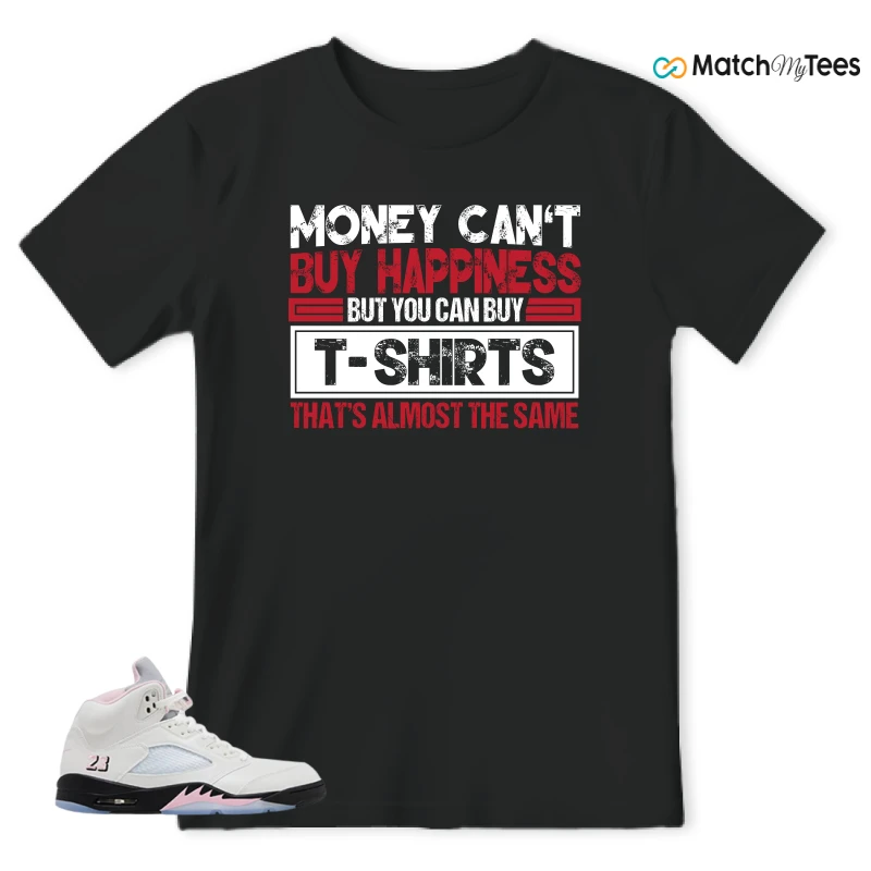 NIKE AIR JORDAN 5 RETRO MEDIUM SOFT PINK SNEAKER Matching Tees t-shirt