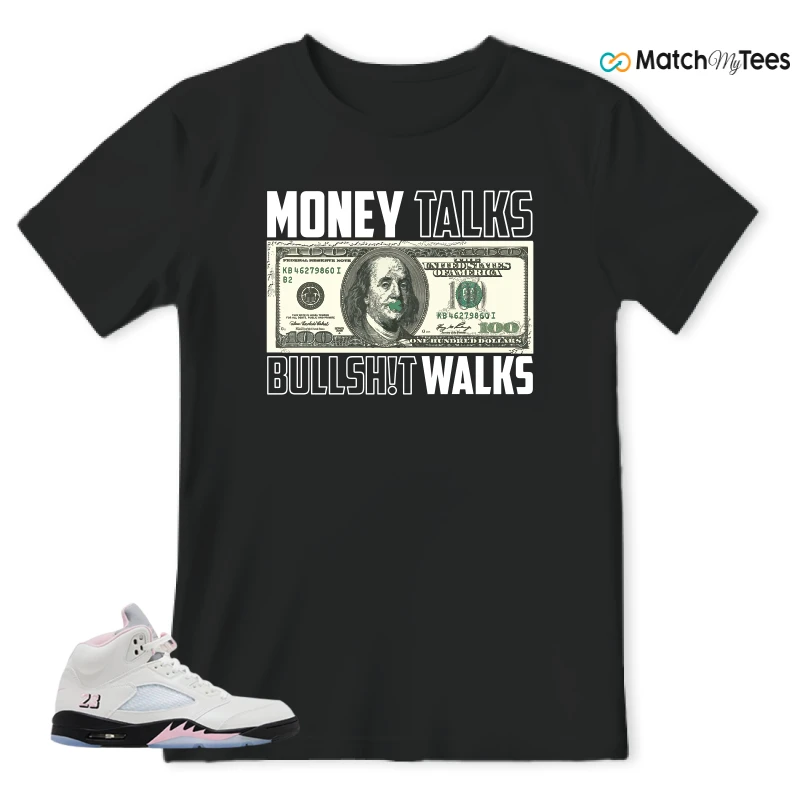 NIKE AIR JORDAN 5 RETRO MEDIUM SOFT PINK SNEAKER Matching Tees t-shirt