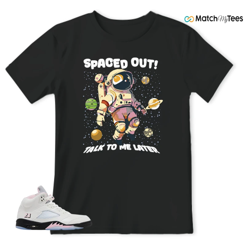 NIKE AIR JORDAN 5 RETRO MEDIUM SOFT PINK SNEAKER Matching Tees t-shirt