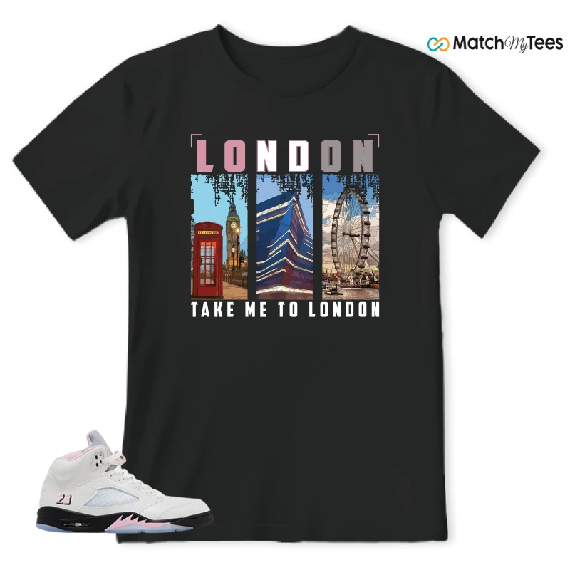 NIKE AIR JORDAN 5 RETRO MEDIUM SOFT PINK SNEAKER Matching Tees t-shirt
