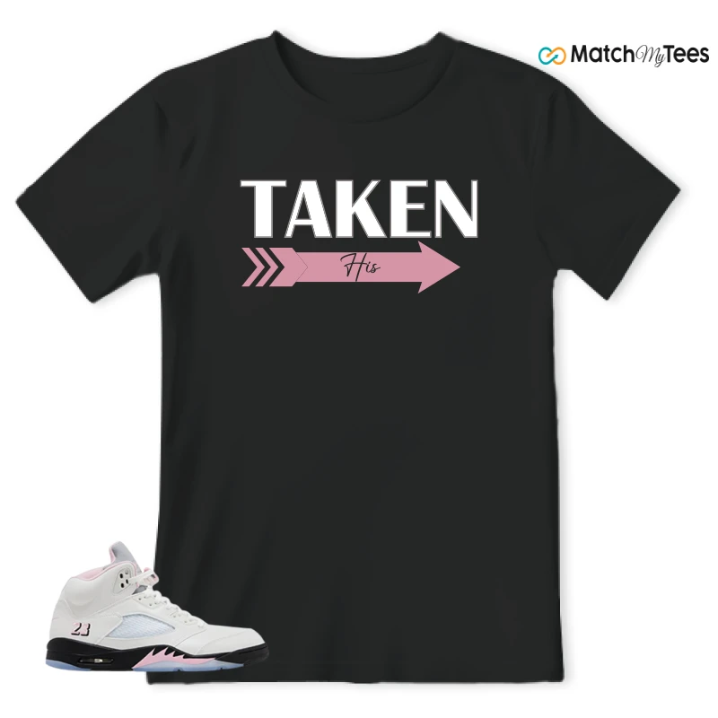 NIKE AIR JORDAN 5 RETRO MEDIUM SOFT PINK SNEAKER Matching Tees t-shirt