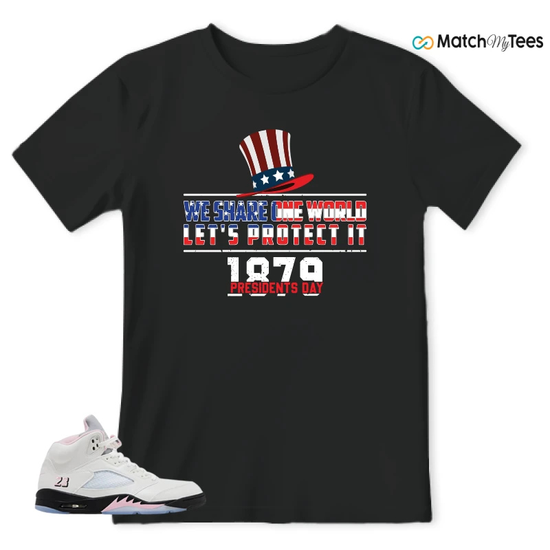 NIKE AIR JORDAN 5 RETRO MEDIUM SOFT PINK SNEAKER Matching Tees t-shirt