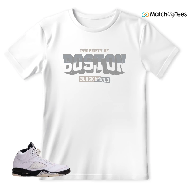 NIKE AIR JORDAN 5 RETRO REVERSE METALLIC SNEAKER Matching Tees t-shirt