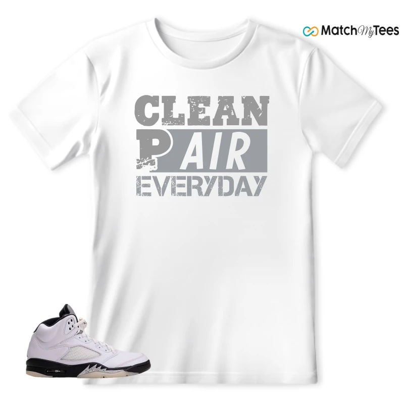 NIKE AIR JORDAN 5 RETRO REVERSE METALLIC SNEAKER Matching Tees t-shirt