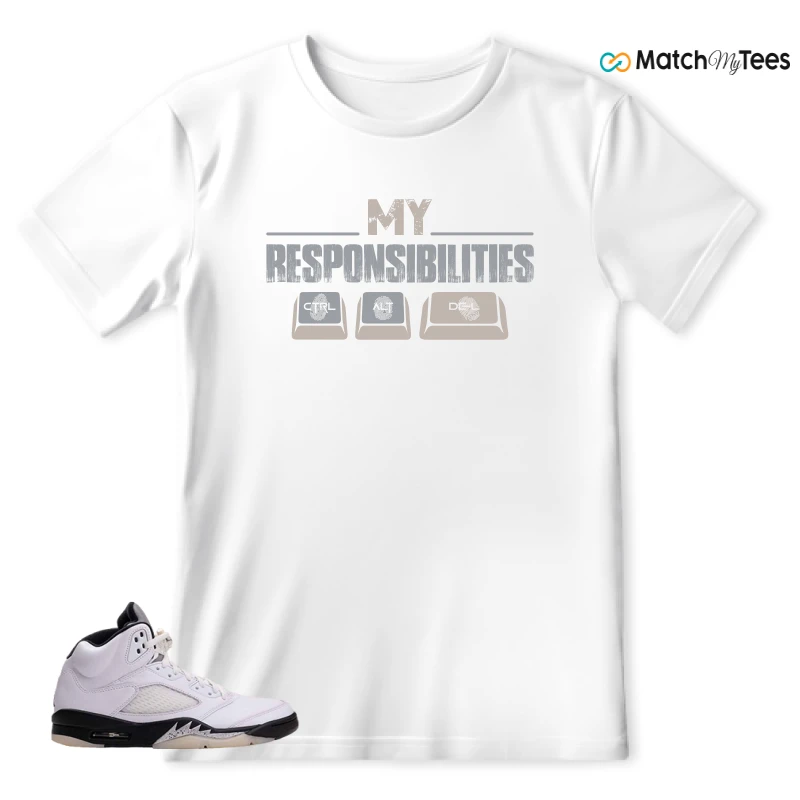 NIKE AIR JORDAN 5 RETRO REVERSE METALLIC SNEAKER Matching Tees t-shirt