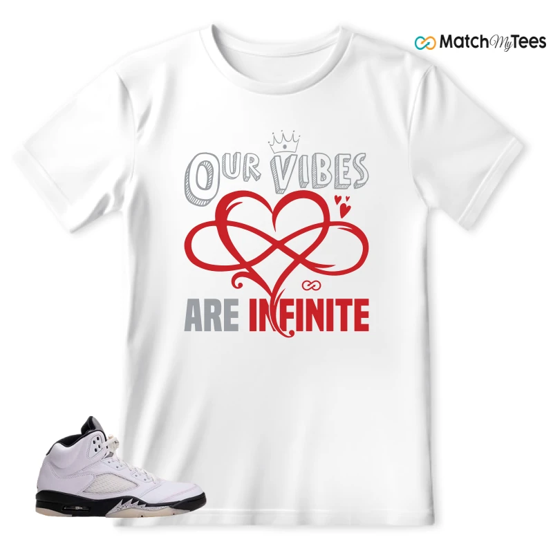 NIKE AIR JORDAN 5 RETRO REVERSE METALLIC SNEAKER Matching Tees t-shirt
