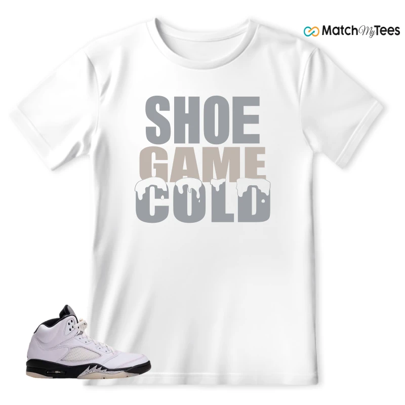 NIKE AIR JORDAN 5 RETRO REVERSE METALLIC SNEAKER Matching Tees T-shirt for Men