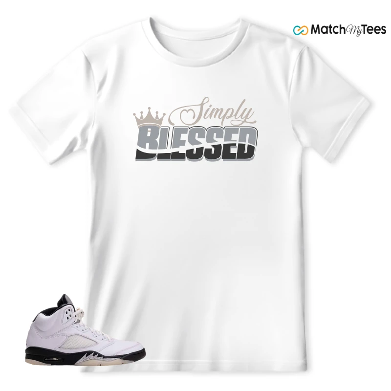 NIKE AIR JORDAN 5 RETRO REVERSE METALLIC SNEAKER Matching Tees t-shirt