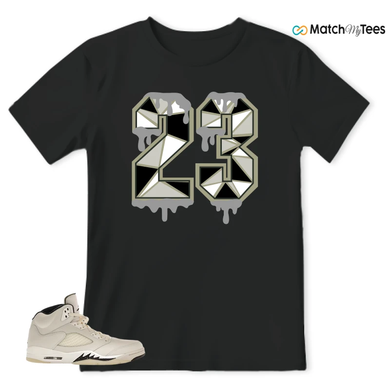 NIKE AIR JORDAN 5 RETRO SAIL SNEAKER Matching Tees t-shirt