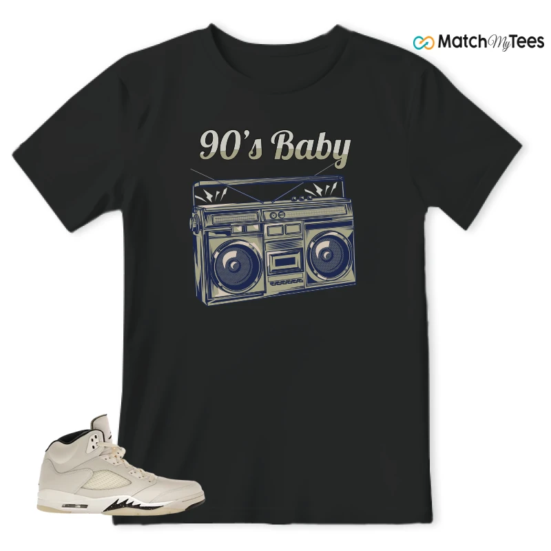 NIKE AIR JORDAN 5 RETRO SAIL SNEAKER Matching Tees t-shirt