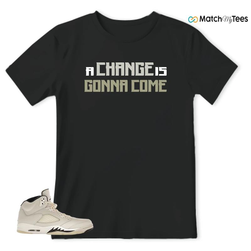 NIKE AIR JORDAN 5 RETRO SAIL SNEAKER Matching Tees t-shirt