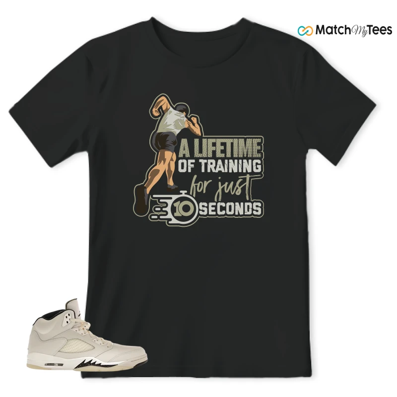 NIKE AIR JORDAN 5 RETRO SAIL SNEAKER Matching Tees t-shirt