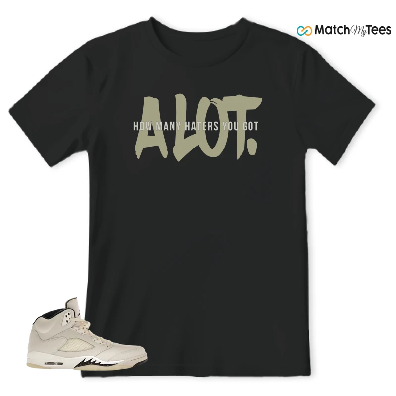 NIKE AIR JORDAN 5 RETRO SAIL SNEAKER Matching Tees t-shirt