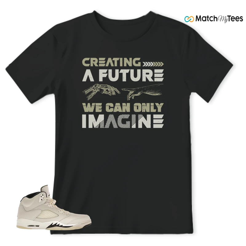 NIKE AIR JORDAN 5 RETRO SAIL SNEAKER Matching Tees t-shirt