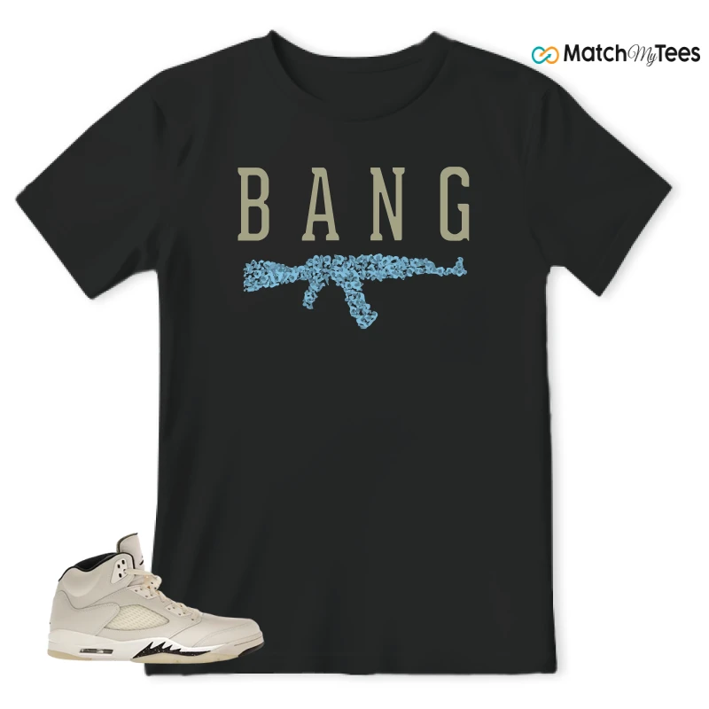 NIKE AIR JORDAN 5 RETRO SAIL SNEAKER Matching Tees t-shirt