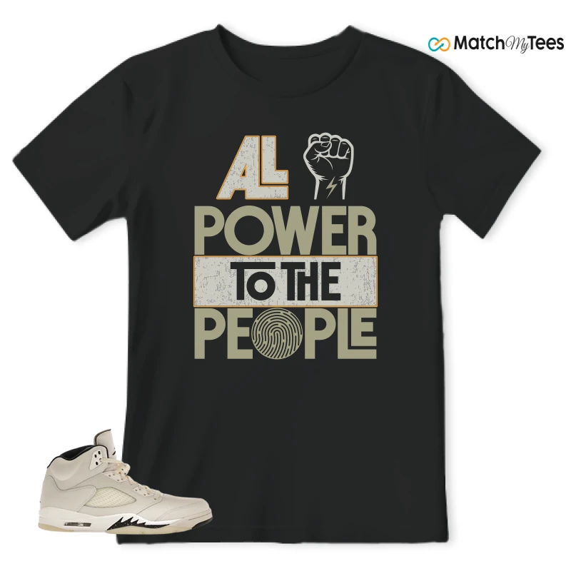 NIKE AIR JORDAN 5 RETRO SAIL SNEAKER Matching Tees t-shirt