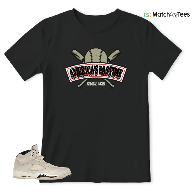 NIKE AIR JORDAN 5 RETRO SAIL SNEAKER Matching Tees t-shirt
