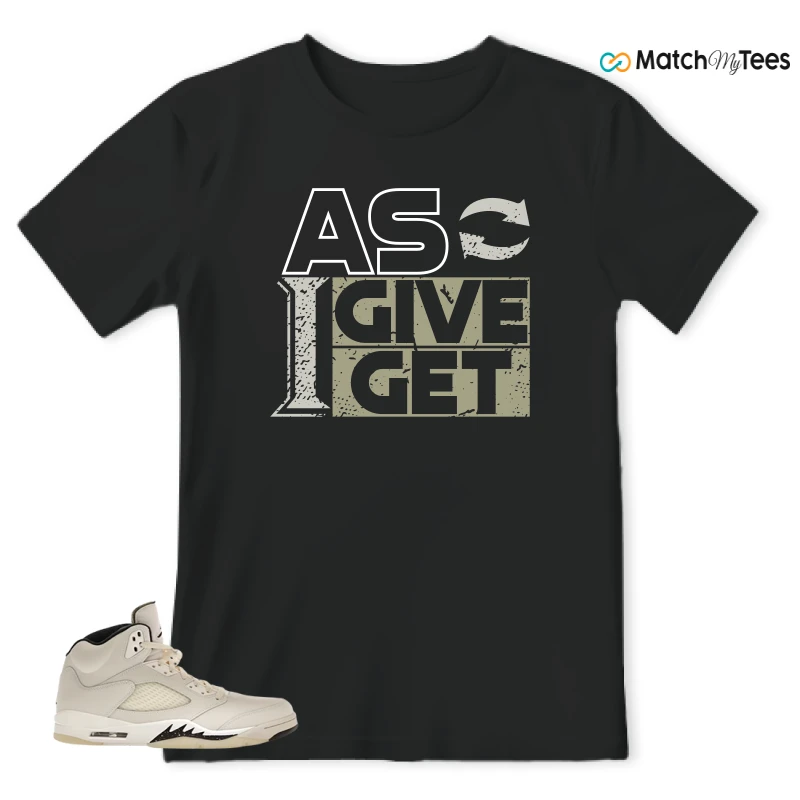 NIKE AIR JORDAN 5 RETRO SAIL SNEAKER Matching Tees t-shirt