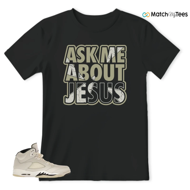 NIKE AIR JORDAN 5 RETRO SAIL SNEAKER Matching Tees t-shirt