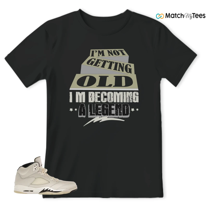 NIKE AIR JORDAN 5 RETRO SAIL SNEAKER Matching Tees t-shirt