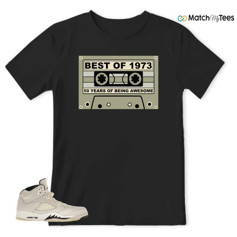 NIKE AIR JORDAN 5 RETRO SAIL SNEAKER Matching Tees t-shirt