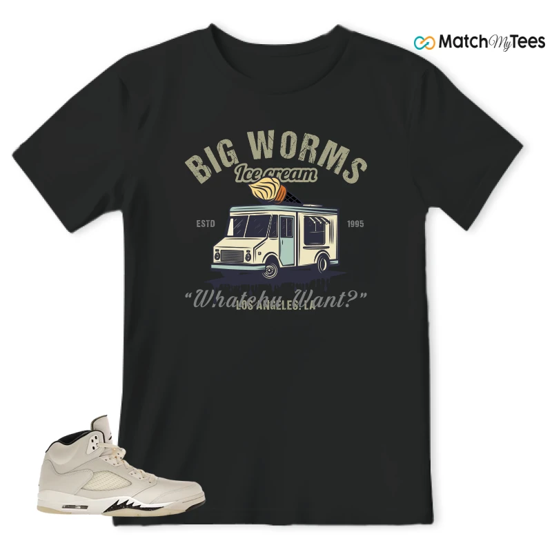 NIKE AIR JORDAN 5 RETRO SAIL SNEAKER Matching Tees t-shirt