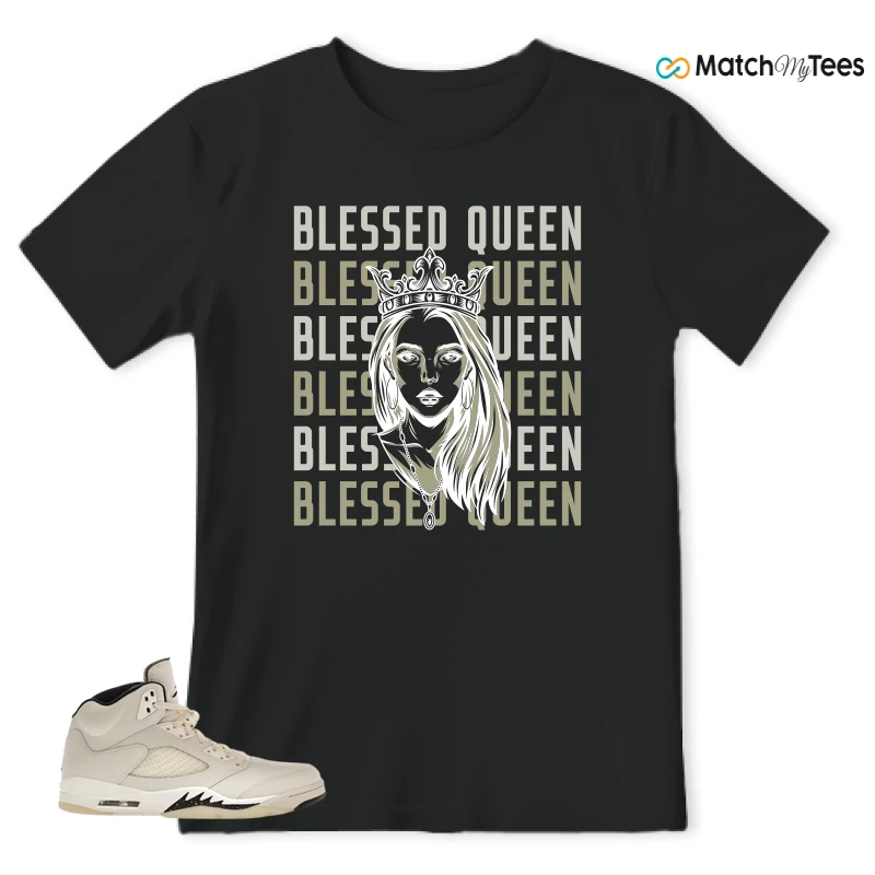 NIKE AIR JORDAN 5 RETRO SAIL SNEAKER Matching Tees t-shirt