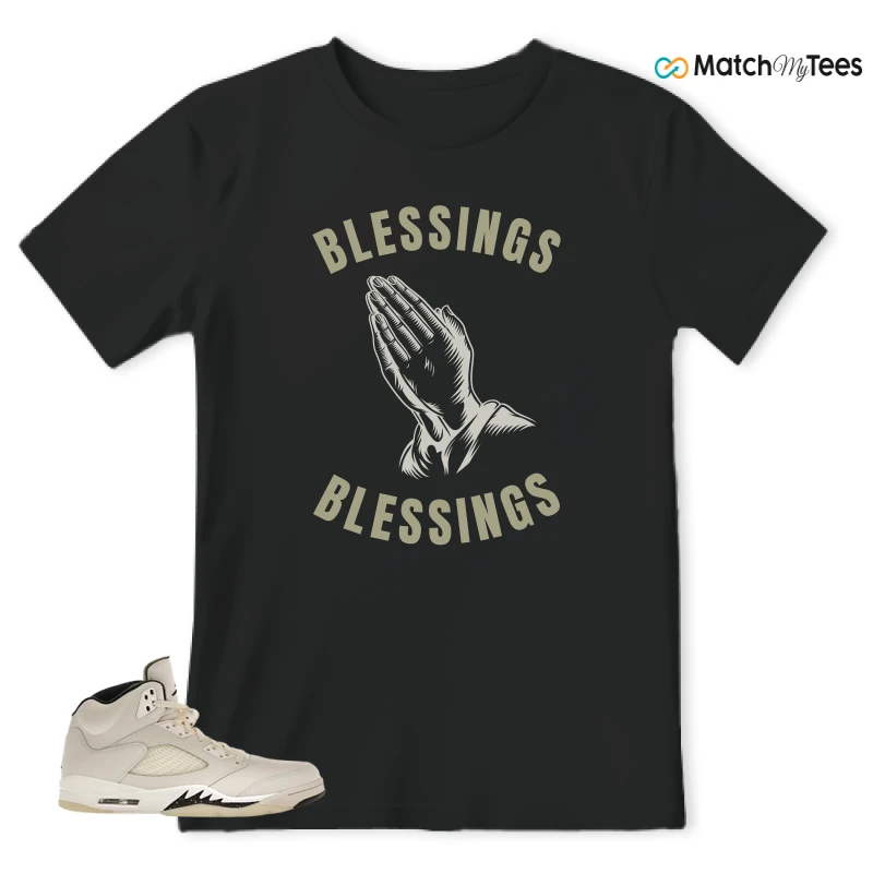 NIKE AIR JORDAN 5 RETRO SAIL SNEAKER Matching Tees t-shirt