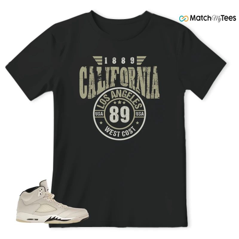 NIKE AIR JORDAN 5 RETRO SAIL SNEAKER Matching Tees t-shirt