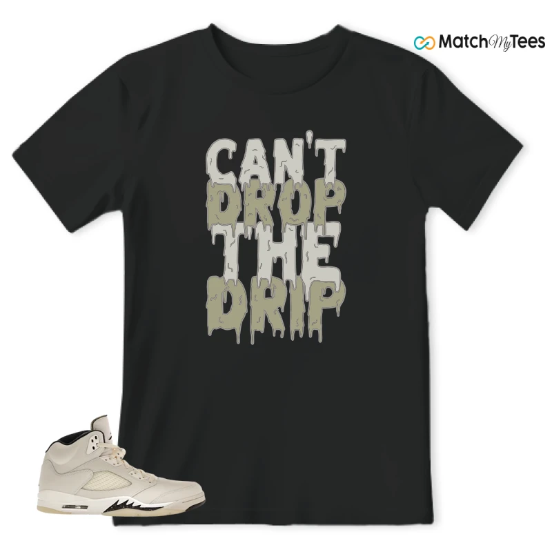NIKE AIR JORDAN 5 RETRO SAIL SNEAKER Matching Tees t-shirt