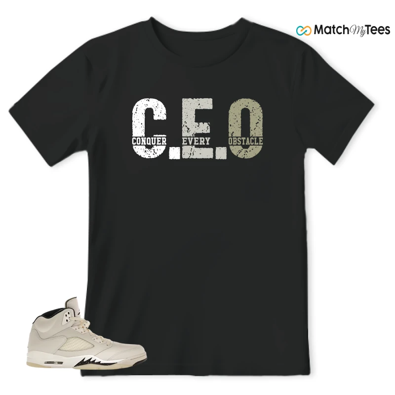 NIKE AIR JORDAN 5 RETRO SAIL SNEAKER Matching Tees t-shirt