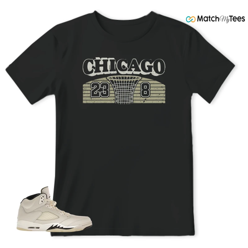 NIKE AIR JORDAN 5 RETRO SAIL SNEAKER Matching Tees t-shirt