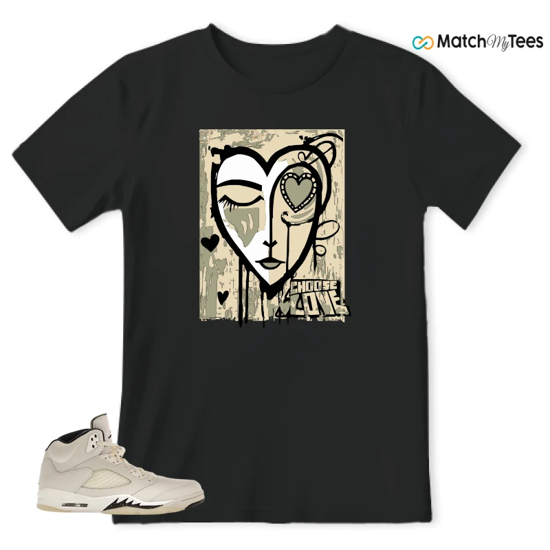 NIKE AIR JORDAN 5 RETRO SAIL SNEAKER Matching Tees t-shirt